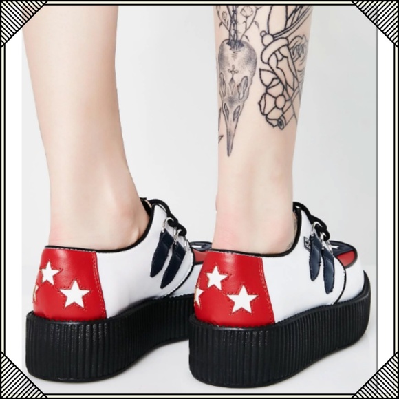 * T.U.K. Viva Mondo Creepers America Platform Shoe - Picture 2 of 6